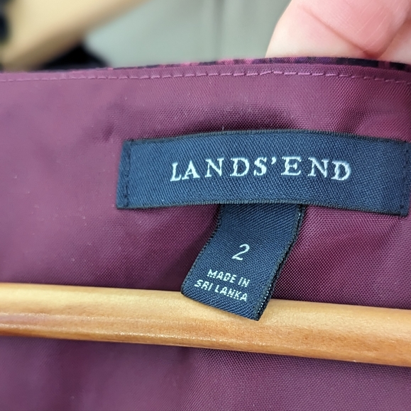 Land's End Paisley Print Silk Blend Aline Dress - Picture 2 of 7